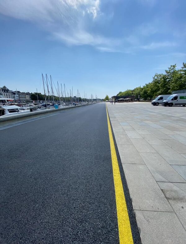 esplanade du port goudron travaux port de vannes