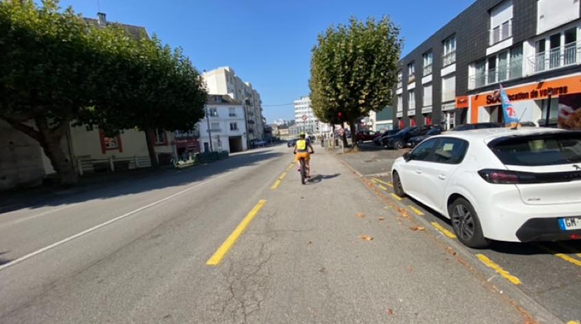 travaux piste cyclables Vannes boulevard de la Paix